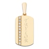 Thumbnail Image 1 of Engravable Diamond Dog Tag Charm 1/10 ct tw Round 14K Yellow Gold