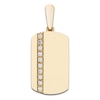 Thumbnail Image 3 of Engravable Diamond Dog Tag Charm 1/10 ct tw Round 14K Yellow Gold