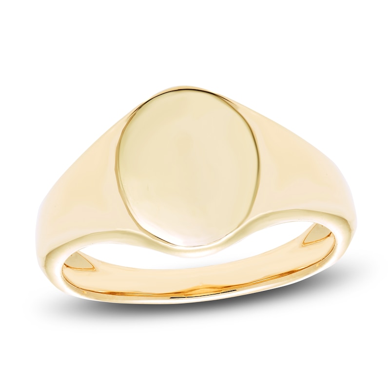 Main Image 4 of Engravable Signet Ring 14K Yellow Gold