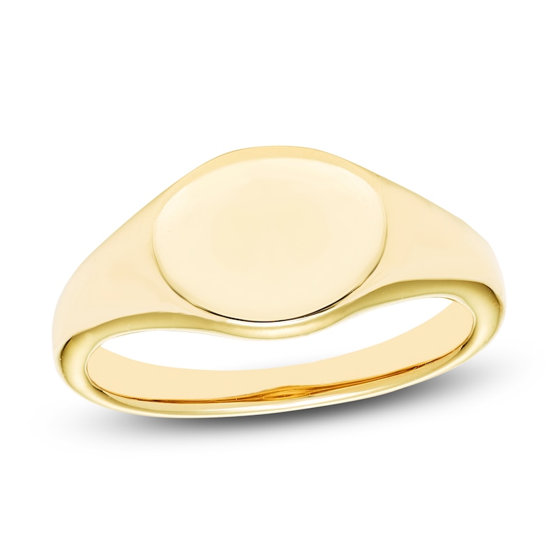 Main Image 4 of Engravable Signet Ring 14K Yellow Gold