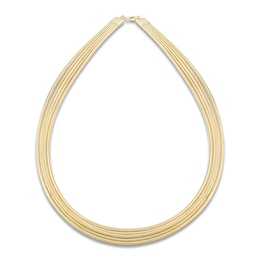 Italia D'Oro Five-Strand Stretch Necklace 14K Yellow Gold 18&quot;