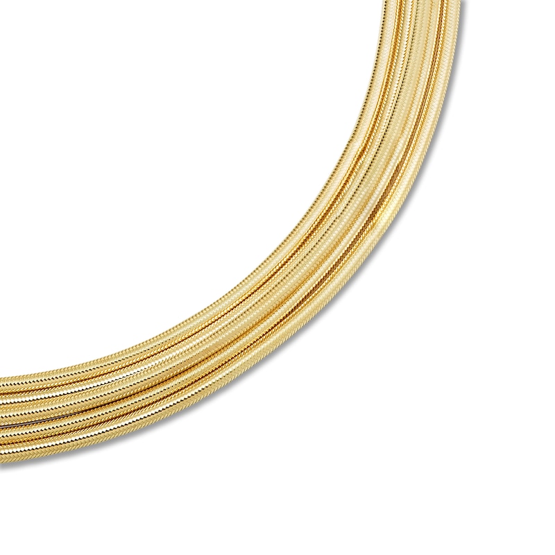 Main Image 2 of Italia D'Oro Five-Strand Stretch Necklace 14K Yellow Gold 18&quot;