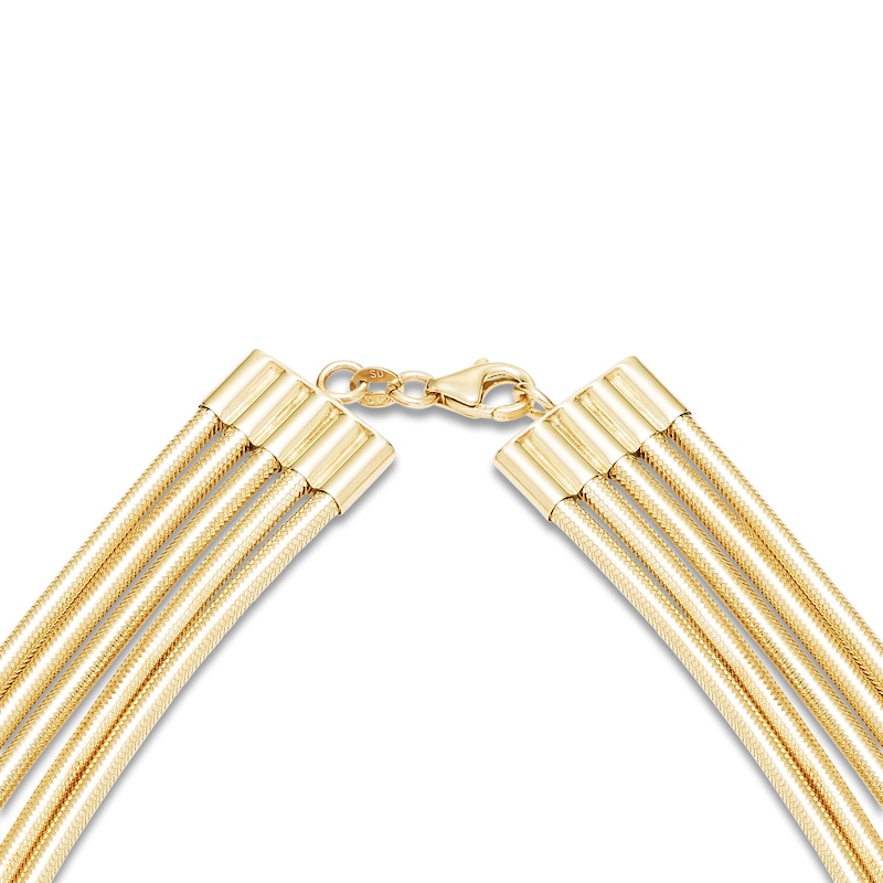 Main Image 3 of Italia D'Oro Five-Strand Stretch Necklace 14K Yellow Gold 18&quot;