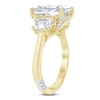 Thumbnail Image 1 of Pnina Tornai Lab-Created Diamond Emerald & Trapezoid-Cut Three-Stone Engagement Ring 5-1/8 ct tw 14K Yellow Gold