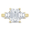 Thumbnail Image 2 of Pnina Tornai Lab-Created Diamond Emerald & Trapezoid-Cut Three-Stone Engagement Ring 5-1/8 ct tw 14K Yellow Gold
