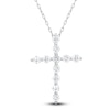 Thumbnail Image 1 of Diamond Cross Necklace 3/4 ct tw 10K White Gold 18&quot;