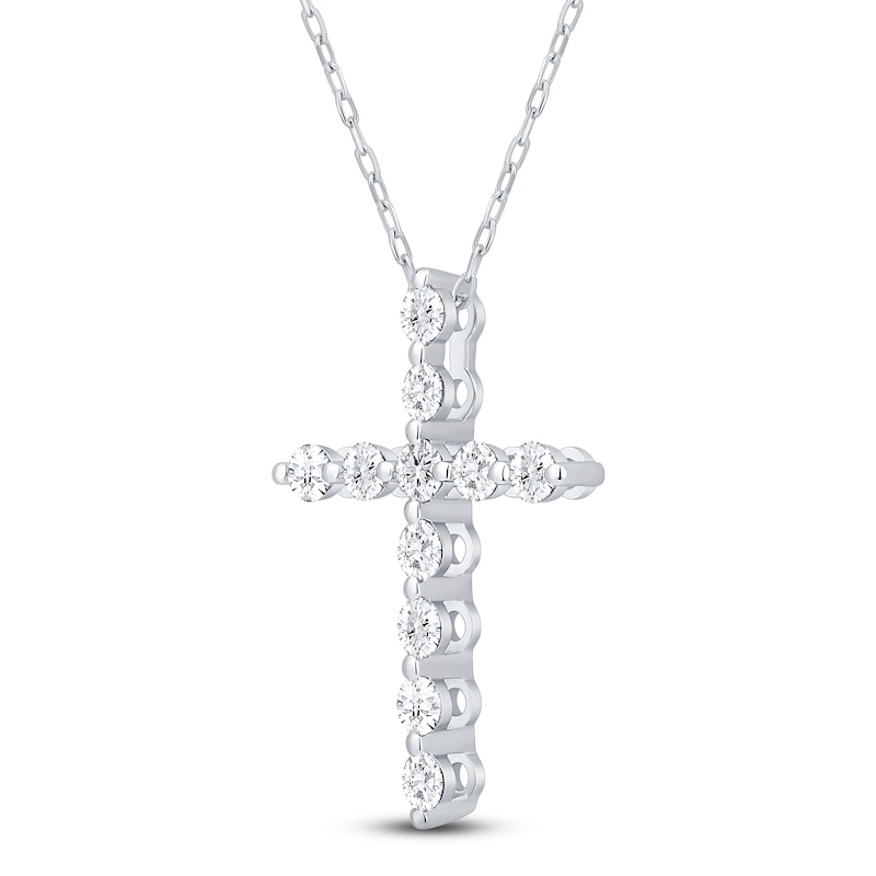 Main Image 3 of Diamond Cross Necklace 3/4 ct tw 10K White Gold 18&quot;