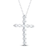 Thumbnail Image 4 of Diamond Cross Necklace 3/4 ct tw 10K White Gold 18&quot;