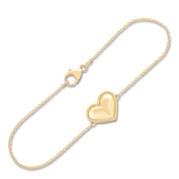 Children's Polished Heart Bracelet 14K Yellow Gold 6&quot;