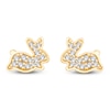 Thumbnail Image 1 of Children's Diamond Bunny Stud Earrings 1/8 ct tw 14K Yellow Gold