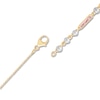 Thumbnail Image 2 of Children's Cultured Pearl, Pink Enamel & Diamond Accent Necklace 14K Yellow Gold 13&quot;