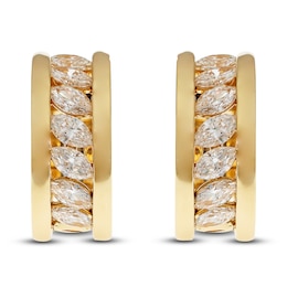 Crivelli Marquise-Cut Diamond Hoop Earrings 2 ct tw 18K Yellow Gold