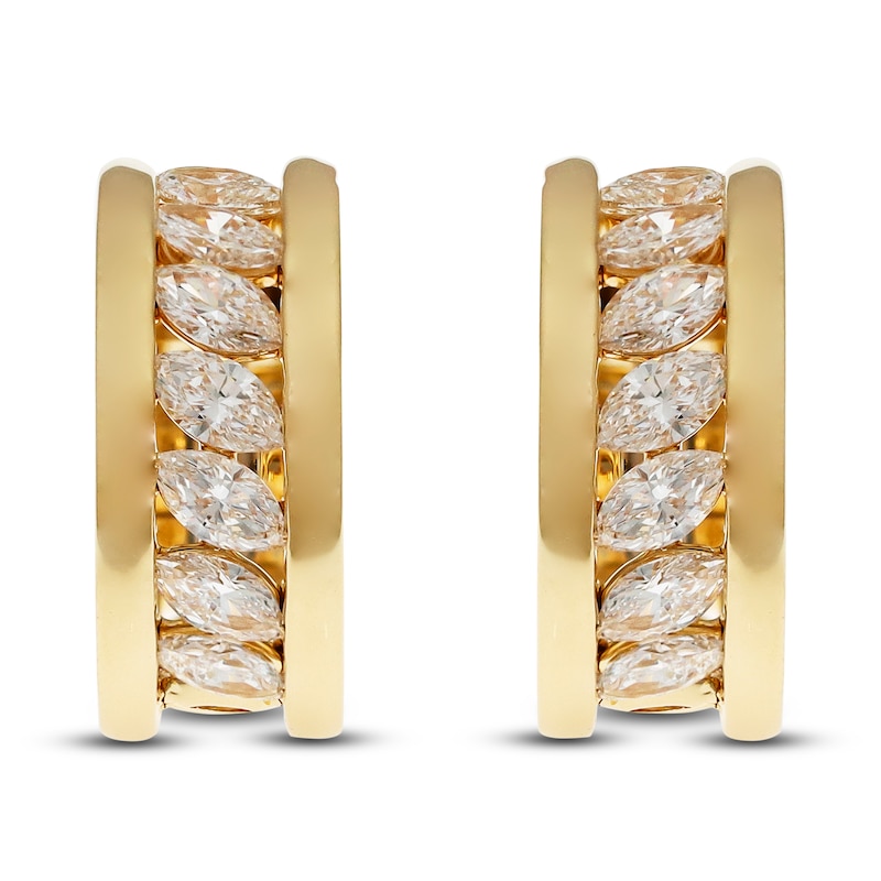 Crivelli Marquise-Cut Diamond Hoop Earrings 2 ct tw 18K Yellow Gold