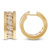 Thumbnail Image 2 of Crivelli Marquise-Cut Diamond Hoop Earrings 2 ct tw 18K Yellow Gold