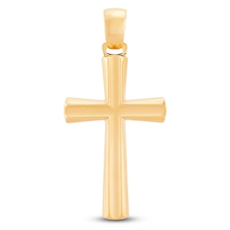 Polished Cross Charm 14K Yellow Gold