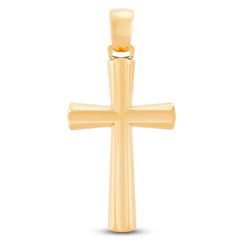 Main Image 1 of Polished Cross Charm 14K Yellow Gold