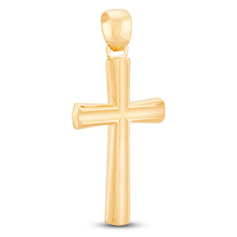 Main Image 2 of Polished Cross Charm 14K Yellow Gold