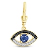 Thumbnail Image 1 of Charm'd by Lulu Frost Diamond & Blue Lab-Created Sapphire Evil Eye Charm 1/5 ct tw 10K Yellow Gold