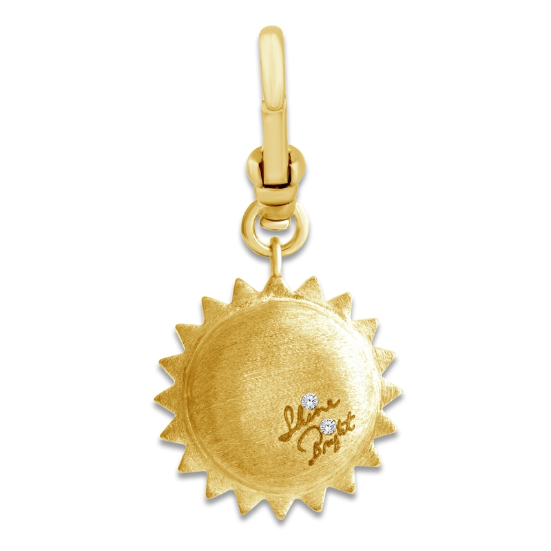 Main Image 1 of Charm'd by Lulu Frost &quot;Shine Bright&quot; Diamond Accent Sun Charm 10K Yellow Gold