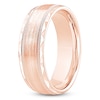 Thumbnail Image 2 of Men's Brushed Center Milgrain Wedding Band 14K Rose Gold 6.9mm