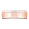 Thumbnail Image 3 of Men's Brushed Center Milgrain Wedding Band 14K Rose Gold 6.9mm