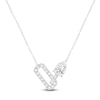 Thumbnail Image 1 of Pear-Shaped Lab-Created Diamond Link Necklace 1-1/2 ct tw 14K White Gold 18&quot;