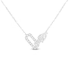 Thumbnail Image 2 of Pear-Shaped Lab-Created Diamond Link Necklace 1-1/2 ct tw 14K White Gold 18&quot;