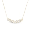 Thumbnail Image 2 of Baguette & Round-Cut Lab-Created Diamond Smile Necklace 1 ct tw 14K Yellow Gold 18&quot;