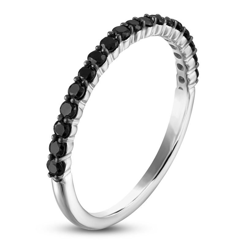 Main Image 2 of Black Diamond Stackable Fashion Ring 1/3 ct tw Sterling Silver