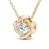 Thumbnail Image 2 of Unspoken Diamond Solitaire Necklace 1/2 ct tw 14K Yellow Gold 18&quot; (I1/I)