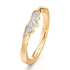 Thumbnail Image 4 of J'Lure Lab-Created Diamond Scalloped Wedding Band 1/8 ct tw 18K Yellow Gold