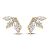 Thumbnail Image 1 of J'Lure Kite Step-Cut Lab-Created Diamond Three-Stone Earrings 2-7/8 ct tw 14K Yellow Gold