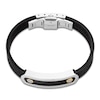 Thumbnail Image 2 of Baraka Men's Rubber Strap Bracelet with Stainless Steel, Carbon Fiber & 18K Yellow Gold 7.75&quot;