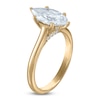 Thumbnail Image 2 of Marquise-Cut Lab-Created Diamond Solitaire Plus Engagement Ring 2 ct tw 14K Yellow Gold (VS2/F)