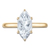 Thumbnail Image 3 of Marquise-Cut Lab-Created Diamond Solitaire Plus Engagement Ring 2 ct tw 14K Yellow Gold (VS2/F)