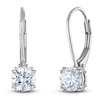 Thumbnail Image 2 of Round-Cut Lab-Created Diamond Solitaire Drop Earrings 1-1/2 ct tw 14K White Gold (SI2/F)