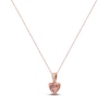 Thumbnail Image 2 of Heart-Shaped Natural Morganite & Diamond Accent Necklace 10K Rose Gold 18&quot;