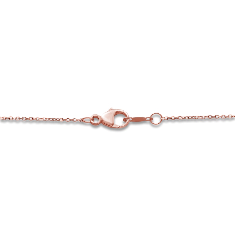 Main Image 3 of Heart-Shaped Natural Morganite & Diamond Accent Necklace 10K Rose Gold 18&quot;