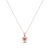 Thumbnail Image 4 of Heart-Shaped Natural Morganite & Diamond Accent Necklace 10K Rose Gold 18&quot;