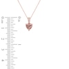 Thumbnail Image 6 of Heart-Shaped Natural Morganite & Diamond Accent Necklace 10K Rose Gold 18&quot;