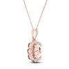 Thumbnail Image 2 of Morganite Necklace 1/10 ct tw Diamonds 10K Rose Gold