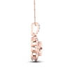 Thumbnail Image 3 of Morganite Necklace 1/10 ct tw Diamonds 10K Rose Gold