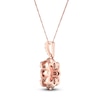 Thumbnail Image 4 of Morganite Necklace 1/10 ct tw Diamonds 10K Rose Gold