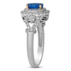 Thumbnail Image 2 of Le Vian Oval-Cut Natural Blue Sapphire Ring 5/8 ct tw Diamonds Platinum