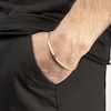 Thumbnail Image 3 of Marco Dal Maso Men's Black Diamond Accent Bracelet Red Enamel Sterling Silver/18K Yellow Gold-Plated 8"