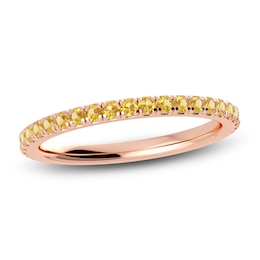 Juliette Maison Natural Citrine Eternity Ring 10K Rose Gold