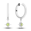 Thumbnail Image 1 of Juliette Maison Natural Peridot Starburst Drop Earrings 10K White Gold