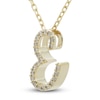 Thumbnail Image 2 of Diamond Initial E Pendant Necklace 1/10 ct tw Round 10K Yellow Gold 18&quot;