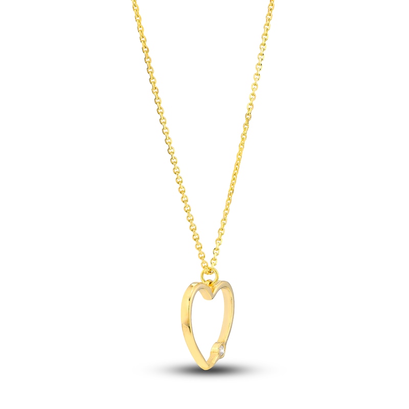 Main Image 2 of Diamond Heart  Necklace Diamond Accent 14K Yellow Gold 18&quot;