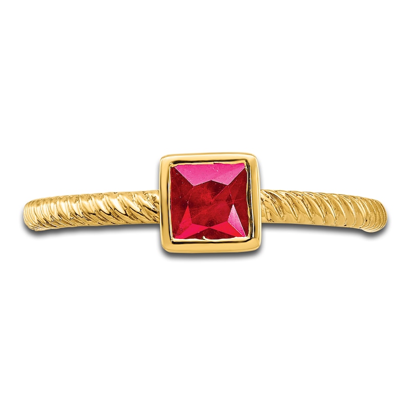 Natural Ruby Ring 14K Yellow Gold